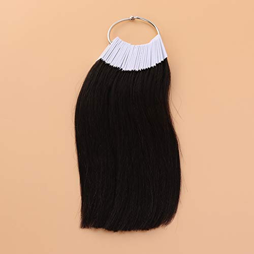 30 Pièces Extension Formation En Coiffure Planches De Couleur De Cheveux Nuancier De Cheveux Morceaux De Humains Véritable Anneau De Kit Miniature Brosse Vrais