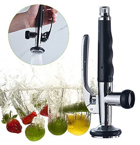 Gastrobrause Pendelbrause Gastro Handbrause Geschirrbrause Duschkopf Armatur für Gastronomie Küche Schwarz