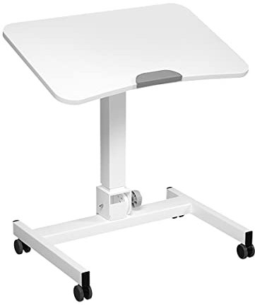 DUTIL Podium, Rednerpult, höhenverstellbares und neigbares Laptop-Ständerpult, bodenstehendes Podium, Empfangspult, kompakter Stehpult for Lesen, Sitz-Stehpult mit Rädern