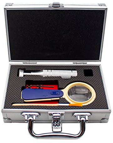 LeTkingok QFH-A Cross Cutter Adhesion Tester, Cross-Cut Tester Kit Handheld Farbe Beschichtung Oberfläche detektor mit 1/2/3MM Klinge Aluminium-Box