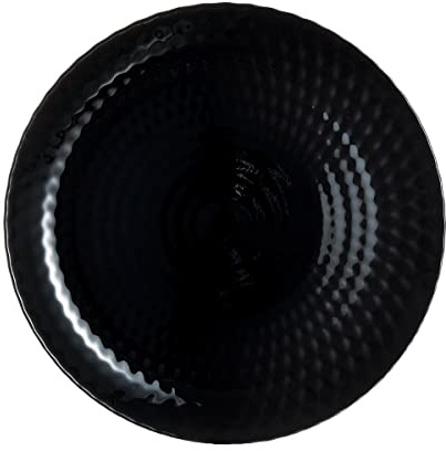 Luminarc Pampille schwarzer Teller aus Glas, 25 cm, mikrowellengeeignet, kühlschrankgeeignet, stapelbar