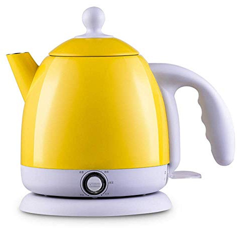 Bollitore Elettrico Multifunzione Bollitore Elettrico Bollitore Spegnimento Automatico Domestico Piccola Temperatura Costante 1L@Giallo Present