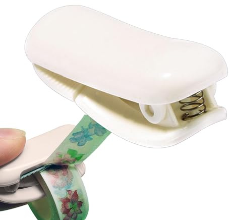 Tejpklippare - godisfärg fingertejp skärare, med stabil bas tejp skärklämma rostfritt stål handrivbar klistermärkesdispenser för kontor Bellv