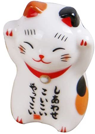 Lot De 5 Repose-baguettes En Forme De Chat De Style Japonais, Joli Chat Porte-bonheur En Céramique, Support Pour Baguettes, Fourchettes, Cuillères, Couteaux, Pinceaux, Repose-pinceaux Chinois