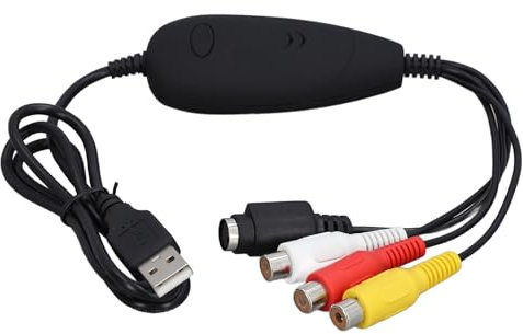 Annadue VHS DVD Capture Konverter VHS zu Digital, USB Video Grabber für Windows PC, NTSC PAL Audio Video Digitalisieren Konverter Adapter, Video Capture Adapter, Plug and Play