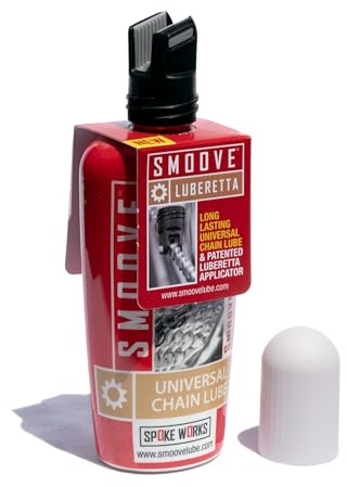 SMOOVE Universal Bike Chain Lube. Long-Lasting Wax-Based Lubricant with Precision Luberetta Applicator for Road, MTB, Gravel, and Cyclocross Bikes – 125ml