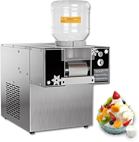 RayGenius 120kg/24h Ice Maker Snow Shaver Macchina 750w Snowflake Ghiaccio Rasatura Dispositivo Commerciale Corea Bingsu Snowflake Macchina Raffreddamento Ad Aria,Mechanical-180KG