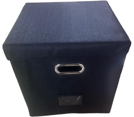 Luwecf Estuche de Vinilos de 12 Pulgadas con Diseño Elegante, Negro