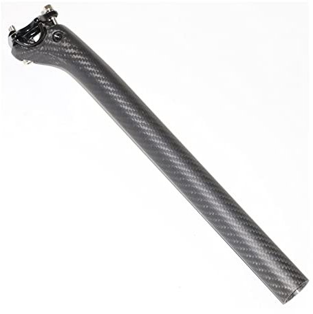 DONGLING SattelstüTze Mountainbike Matt 3k Full Carbon Faser Fahrrad Sattelstützen Straße MTB Teile 25.4/27.2/30,8/31,6 * 350mm 25mm SattelstüTze Gefedert(27.2x400mm)