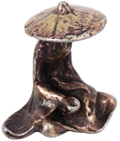 Figurine Jardin Miniature en Alliage de Cuivre, Style Rétro Simple | Sculpture Jardin, Léger et Résistant à L’usure, pour Bonsaï et Terrarium, Nuances de Couleur
