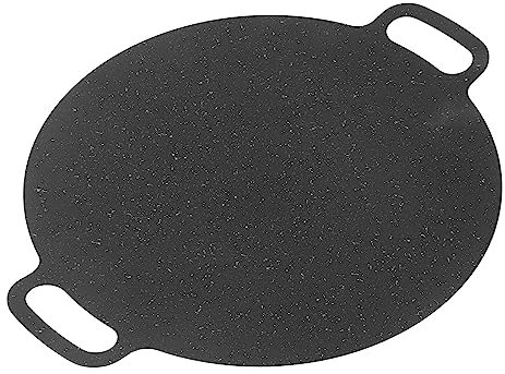 Luocute Canna di Grill Coreana, Ferro con Telaio Antiaderente per Cottura Sul Fornello Riscaldante per Viaggi per Feste in Casa All'aperto, Ferro da Piana Rotondo per Barbecue per