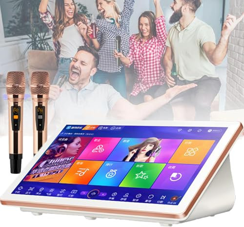 Sistemas De Karaoke Profesional Con MicróFono InaláMbrico, Pantalla TáCtil Capacitiva De 18,5 Pulgadas, ReproduccióN En LíNea De Youtube Y ActualizacióN De Canciones En La Nube.,White-500G