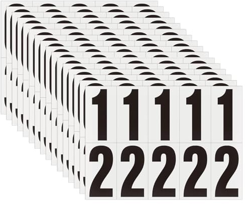 Adhesive Numbers for Mailbox, House Numbers, Reflective Number Sticker, Mailbox Decals, Address Number, Trash Cans Decal, for Outside (4 Inch, 180 PCS)