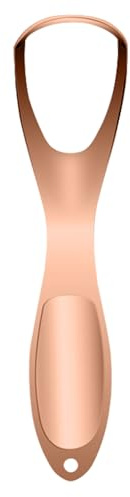 Detergente per lingua in metallo, ergonomico, per l'igiene orale, per viaggi e bagno