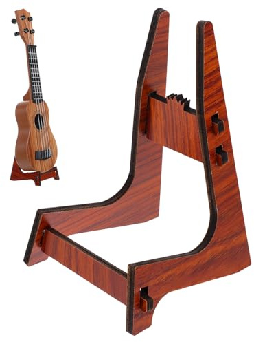 DECORNIJIA Soporte Portátil de Madera Plegable para Ukelele y Violín, Estante de Almacenamiento para Instrumentos Musicales, Soporte de Suelo Ligero y Color Aleatorio Estilo Aleatorio