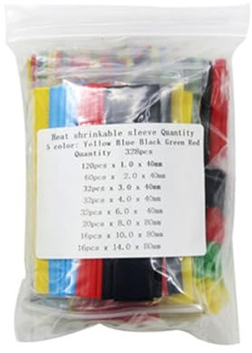 127/164/328pcs/530pcs Assorted Color Polyolefin Insulation Sleeves Wire Cable Sleeving 2:1 Heat Shrink Tubes Cable Sleeve