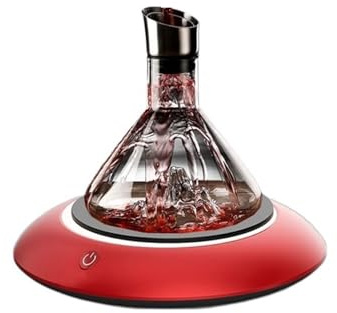 Waterfall Red Wine Decanter Crystal Glass Home Personalized Dispenser Jug Utensils, Wine Lovers Accessory Gift(Gris)