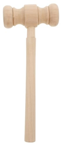 Marteau du Juge en Bois Khaki pour Garçon et Filles, Jeu de Rôle et Cosplay | Mini Maillet, Usage Scène Familiale, Design Unique, Jouet Sûr et Robuste Tout-petits