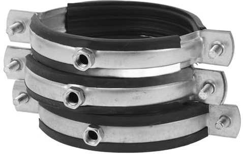 GALPADA 3 Abrazaderas Ajustables Soporte Resistente y Metálico de Acero al Carbono para Tubos de 90mm Paquete de 3 Unidades para Montaje en Pared o Techo