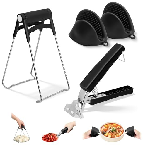4 Piezas Pinzas de Cocina Silicona para Freidora de Aire Antiquemaduras