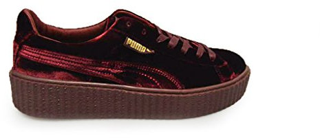 PUMA Rihanna Maroon Damen Creeper Velvet Burgandy, burgunderfarben, 40.5 EU
