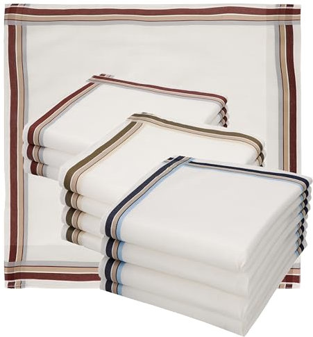 Betz 12 Stück Taschentücher Herrentaschentücher Stofftaschentücher Damen- Männertaschentücher 100% Baumwolle Größe 40x40 cm - - Leo 5 Dessin 3