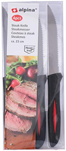 alpina Four 4 Piece Serrated Sharp Steak Knives