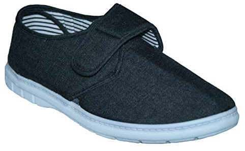 Mens Wider Fitting Casual Holiday Beach Walking Canvas Pump Trainers Deck Shoes Loafer Size 7-12 (Kevin Charcoal, UK Footwear Size System, Adult, Men, Numeric, Medium, 8)
