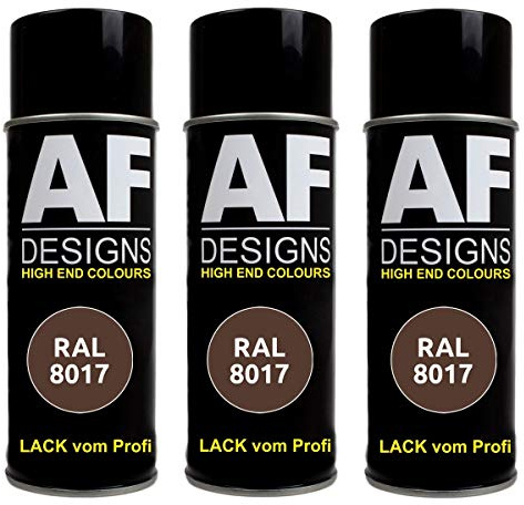 Alex Flittner Designs Spraydose RAL8017 SCHOKOLADENBRAUN matt, matt | 3er Pack RAL Spraydosen a 400 ml pro Dose
