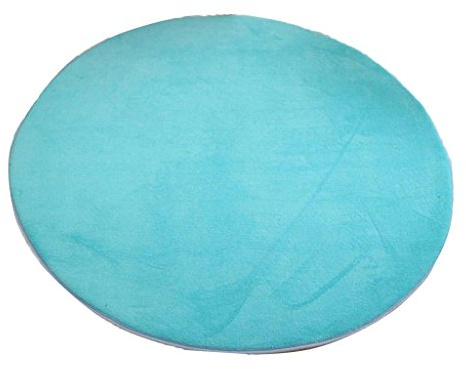 Inzopo Tapis rond bleu en peluche doux pour enfants tente de jeu (100 cm)
