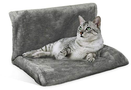 Rainberg Cat Dog Radiator Bed Warm Fleece Beds Basket Cradle Hammock, Keeps Pet Warm, Easy to install (Grey)