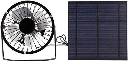 USB Solarventilator,Solarbetriebener Lüfter,5W 6V Solarpanel Betriebener Lüfter Mit Photovoltaik-Solarpanel,Tragbare Mini-Ventilator für Gewächshaus-Hundehaus-Anhänger RV,Keine Batterien erforderlich