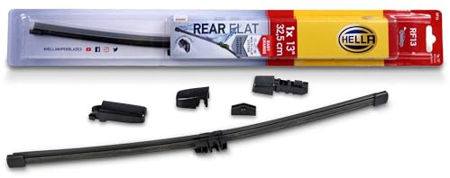 HELLA 9XW 358 179-131 Rear Flat Wiper Blade - RF13 - Flat Wiper Blade - for Left-Hand/Right-Hand Drive Vehicles - 13 Inch - 325 mm - Rear - Quantity: 1