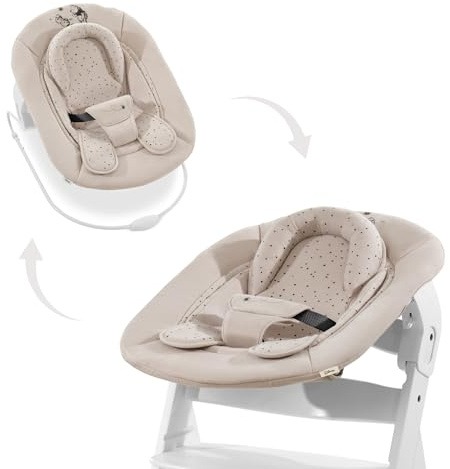 hauck Alpha Bouncer 2in1, Disney Winnie the Pooh - Sdraietta Neonato con Base Dondolo Compatibile con Seggioloni Pappa Alpha+ e Beta+ da 0 Mesi fino a 9 kg con Cintura a 3 Punti e Riduttore di Seduta