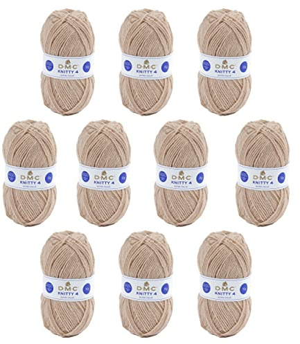 DMC - Lot de 10 pelotes - Fil à tricoter Knitty 4 | Pelotes de 50 g - 140 m