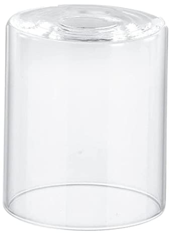 Perfk Abat-Jour en Verre Clair Cylindre, Lampe Chevet Blanc pour Lumière Chambre, Pendentif Luminaires Suspendus, 9cmx13cm