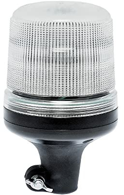 LED-MARTIN Rundumleuchte SESTO - 11 Blitzmuster - klar/gelb - DIN-Aufnahme