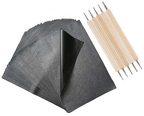 CORHAD Kohlepapier Für Übertragung Graphit-transferpapier Transparentpapier Zum Nachzeichnen Schwarz Mit Werkzeugen Für Bastelprojekte Geeignet Für Holz Leinwand Papier Glas Metall Und