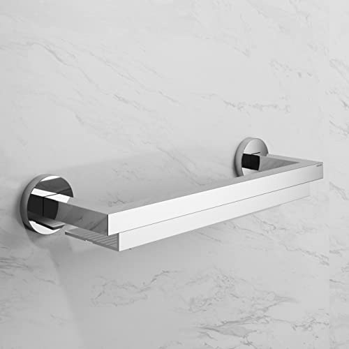 Keuco Edition 90 Duschablage 34 cm, mit Abzieher, ohne Bohren, verchromt