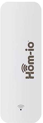 Hom-Io | Sensore di Temperatura e Umidità Wifi, Termometro e Igrometro, Controllo Ambientale Smart Compatibile con Google e Alexa e con App Dedicata, Colore Bianco