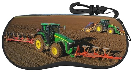 VACSAX Sonnenbrille Fall Traktor Bauernhof Druck Brillenetui, Schwarz, Weich, Neopren, Reißverschluss, Brillenetui, One size