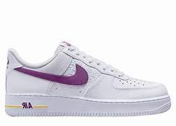 Nike Air Force 1 '07 Lakers Weiß Lila Herren, Weiß, 42 EU