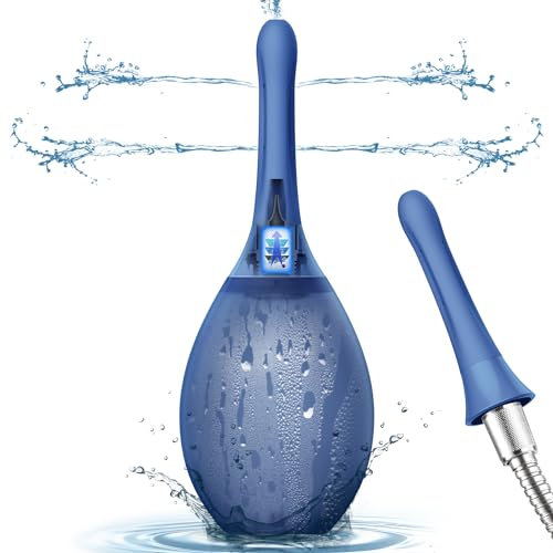 TheGreen Poire de Lavement Intime Anti-Retour, Poire à Lavement peut être Raccordé au Tuyau de Douche, Douches avec Buse à 7 trous,Réutilisable Lavemen Kit en Silicone Portable
