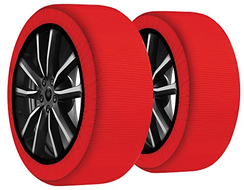 Calze da neve Taglia L - Per auto, SUV, 4×4, furgoni - Omologate EN 16662-1
