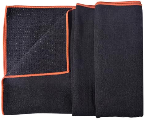 Morbuy Mikrofaser Hot Yoga Handtuch Yoga Mat 183x65cm rutschfest Fitnesstuch Weich Atmungsaktiv Antirutsch Yogatuch Gilt für Fitness Ausbildung (183x65cm,Schwarz)