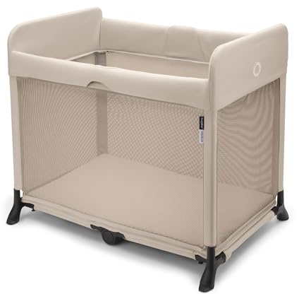 Bugaboo Stardust, 2 in 1: Parco Infantile Pieghevole e Lettino da Viaggio compatto con materasso, si dispiega in 1 Secondo, Borsa per il Trasporto, Da neonati a bambini piccoli, Desert Taupe