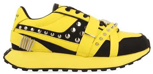 Sneakers i läder och spettar - UMA av Maria SCOTÉ, Gul, 38 EU