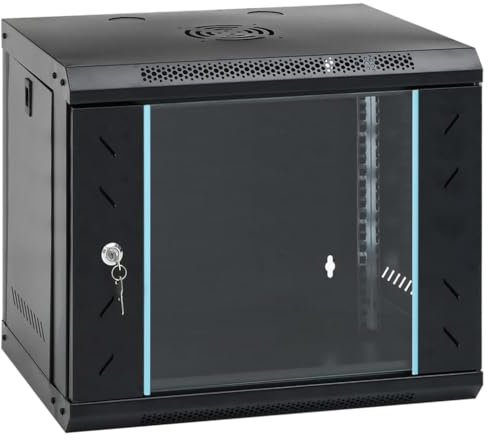 vidaXL Armoire réseau Murale 9U 19 IP20 53 x 40 x 45 cm