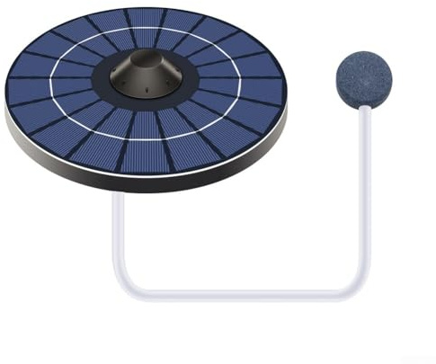 HpLive 6V 2,5W Solar Teichbelüfter, Solarbetriebene Teichbelüfter-Sauerstoffpumpe mit Luftschlauch und Sprudelstein, Teich Sauerstoffpumpe für Wasserzirkulation im Garten