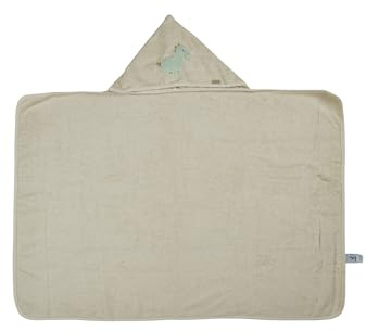 Sterntaler Kapuzenbadetuch 100x70 cm Dino Rexi - Badetuch mit Applikation auf der Kapuze - Babybadetuch aus saugfähiger Baumwolle, beige